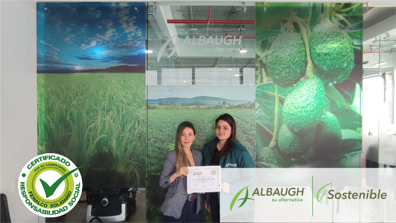 Albaugh Colombia recibe certificado de Responsabilidad social